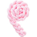 Miniatyrbilde 2 av 4: Sengkantbeskyttelse Baby sengkantbeskyttelse, 4-flettet flettet taupute, rosa, 2,2m