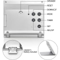 Miniatyrbild 3 av 5: Digital Reseväckarklocka - Fällbar Kalender Temperatur Timer LCD Klocka med Snooze-läge (Silver, Ingen Bakgrundsbelysning)