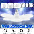 Pikkukuva 1 / 4: LED-kattovalaisin autotalliin, taitettava E27 6000K luonnonvalo 60W työvalaisin jalustalla latoon, autotalliin, varastoon 85-265V Sasicare