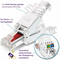 Miniatyrbilde 4 av 5: RJ45 Cat6 Cat5 LAN Nettverks Patch Kabel Plugg Verktøyfri Montering Krympeplugg 4 Pakning Verktøyfri RJ45 CAT6 Kobling