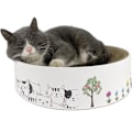 Miniatyrbild 1 av 5: Caton klösbräda för katter, rund klösbräda av wellpapp, högdensitets multifunktionell kattskrapa återvinningsbar klösplatta.