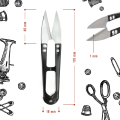 Miniatyrbilde 3 av 5: 4x Profesjonelle syssakser i rustfritt stål - Små universalsakser for presis trådklipping, for DIY og for entreen