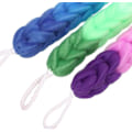 Miniatyrbillede 2 af 5: 3 stk. lange svamp fletninger mesh svamp nylon bade bar lang svamp hængende børste svamp bad blomst hud eksfolierende rygskrub til mænd og kvinder/