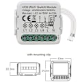 Miniatyrbillede 4 af 4: Intelligent smart switching modul Tuya Konverteringsmodul Intelligent indenlandsk switch switching modul med 4 grupper fjernbetjening via applikation til ph