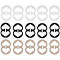 Miniatyrbillede 1 af 5: BH-stropclips, 15 BH-clipsholder til kvinder, sort, hvid, beige til fuld cupstørrelse, udskæringskontrol BH-stropclips skjuler stropper til racerback-til B