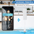 Miniatyrbillede 4 af 5: 2 stk. vandlækagealarm, vandlækagesensor oversvømmelsesdetektor vandalarm trådløs vanddetektor med 60DB alarmlyd, push-besked til Smart/Sma