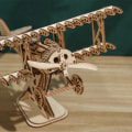 Miniatyrbild 3 av 4: 3D-pussel flygplan i trä, modellbygge för vuxna att bygga, heminredning julklapp idé TG301