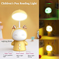 Miniatyrbillede 4 af 5: Dukke tegneserie led skrivebordslampe sjov og sød studie foldbar øjenbeskyttelse studerende børn læsning natlys seng gradient farve (gul)