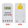 Pikkukuva 3 / 5: Ohjelmoitava digitaalinen ajastin AC 220 V 25 A, Elektroninen ajastinohjain DIN-kiskolle LCD- ja kellonäytöllä