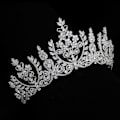 Miniatyrbilde 3 av 5: Bryllupshårpynt, prinsessekrone, bryllupshodeplagg, zirkonkrone, sølv