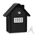 Miniatyrbilde 1 av 5: 1 stk. (svart) Veggnøkkelboks med digital kode og nødnøkler, stor nøkkelsafe boks format XL format med utendørsnøkkel for hus, kontor, fabrikk, ga