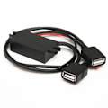 Miniatyrbillede 4 af 4: 12V til 5V3A med enkelt og dobbelt USB bilstrømsomformer DC--DC trin-ned modul mobiltelefonopladning trin-ned ledning