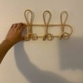 Miniatyrbild 5 av 5: Rattan väggkrokar Barnkläder Organizer Rack Kläder Hängande Hängare Rattan Hängare Barnrum Dekor Hängare