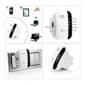 Miniatyrbillede 4 af 4: WiFi-forstærker Repeater Trådløs Signal Booster WiFi Extender 300M WLAN