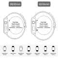 Miniatyrbilde 4 av 5: (42mm/44mm45mm, Svart) Metalliske klokkebånd kompatible med Apple Watch 38mm 40mm 41mm 42mm 44mm 45mm, Metall rustfritt stål kompatibelt for iWatch 8 7 6
