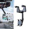 Miniatyrbilde 1 av 4: Bil Bakspeil Telefonholder 360° Rotasjon Universal Justerbar Retningsvisning