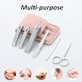 Miniatyrbild 2 av 5: Nagelklippare Set Damgåva, 6 Delars Nagelklippare Julstrumpa Gåva för Vuxna (Rosa)