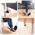 Miniatyrbillede 4 af 5: Hængekøje Fodpude (Sort), justerbar hængekøje til kontoret, med kroge, justerbar og bærbar, perfekt til at lindre dine fødder
