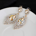 Miniatyrbilde 3 av 3: Champagne, Dameøreringer Anheng Sparkle of Water Drop Crystal Rhinestone Smykker Bryllupsgave