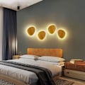 Miniatyrbillede 5 af 5: Øjenbeskyttende bordlampe LED træ væglamper moderne indendørs væglampe til stue soveværelse spisestue hall trappe dekorativ væglampe