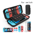Pikkukuva 3 / 5: Musta Nintendo Switch -säilytyslaukku, pelikonsoli, ohjaimen lisävarusteet, suojakuorisetti, Switch-suojakuori