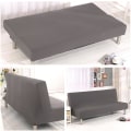 Miniatyrbilde 4 av 5: Elastisk Clic Clac-trekk 3-seters sofa, ensfarget trekk til stue, grå