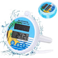 Miniatyrbild 1 av 5: Simtermometer för simbassäng, flytande pooltermometer, digital vattentemperaturmätare med snöre för badtunna, damm, bad, spa