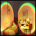 Miniatyrbillede 2 af 3: Solnedgang Lampe, Solnedgang Lampe, 16 Farve Projektionslampe med Stativ, Solnedgang Aura, USB Regnbue LED Lampe, Romantisk Visuel Lys, 360 Graders Rotation Nice Gi