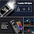 Miniatyrbillede 2 af 5: Bildækpumpe, 6000mAh Bærbar luftkompressor Trådløs dækpumpe 150PSI med digital LCD-skærm, Elektrisk Velo-pumpe med LED-lampe til Trotti