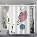 Miniatyrbillede 5 af 5: Mugresistent bruseforhæng 180x200cm, maskinvaskbart stof bruseforhæng med 12 rustfrie kroge, Flamingo polyester bruseforhæng (180_x