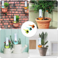 Miniatyrbillede 4 af 5: Automatisk vandingssæt til planter, 6 stk. automatisk vandingssystem til planter, drypvanding, ferievanding til planter og blomster indendørs