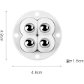 Miniatyrbilde 2 av 5: 8-pak selvklebende hjul med svinghjul, tunge limhjul, mini svinghjul, 360 graders rotasjon for møbler