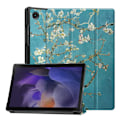 Pikkukuva 1 / 5: Samsung Galaxy Tab A8 10.5 tuuman kotelo, kukkakuvio, Samsung Galaxy Tab A10.5 pyörivä kotelo, PU-nahkainen 360 asteen jalustakotelo Samsung Galaxy Ta