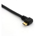 Pikkukuva 4 / 5: 90 asteen USB 2.0 - Micro USB B -uroskaapeli 100 cm vasen kulma latauskaapeli ja latauskaapeli