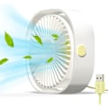 Pikkukuva 1 / 5: USB-tuuletin, mini-tuuletin, kannettava tuuletin, hiljainen tuuletin, 3-nopeuksinen, säädettävä, USB-virralla, kotiin ja toimistoon (valkoinen)