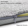 Miniatyrbilde 2 av 5: Stolpute, hagepute, firkantet stolpute, memory foam for kontorstol, vaskbart trekk, grå, 40x40cm [Energiklasse A]