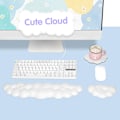Miniatyrbillede 3 af 4: Skrivebordscomputer Cloud Keyboard Håndledsstøtte Håndledsstøtte Blød Overflade Anti-Slip Memory Foam Håndledsstøtte Kontor Keyboard Håndledsstøtte (Sæt med 2)