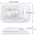 Miniatyrbilde 5 av 5: 12 V Taklampe LED RV 280 LM, Taklampe Innvendig belysning for tilhenger, bobil med bryter (sett med 2)