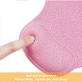 Miniatyrbillede 4 af 5: Kontormusemåtte med gel-håndledsstøtte - Ergonomisk gaming-musemåtte til skrivebord - Design gaming-pude gummibase til bærbare computere (01 Pink)