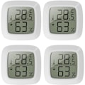 Miniatyrbild 1 av 5: 4-pack Mini Inomhus Termometrar - Inomhus Termometer Hygrometer med 10 Sekunders Snabb Uppdatering - Mini LCD-Display för Barnrum, Kontor, Sovrum, Växthus
