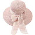 Miniatyrbillede 1 af 3: Pink - Dame UPF 50+ Bredskygget Halm Strand Solhat