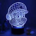 Miniatyrbillede 1 af 5: 3D natlampe Touch switch skrivebordslampe (3D Mario natlampe), 7 farveskiftende lys, med akrylplade, ABS-base og USB-kabel