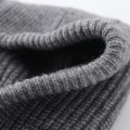Miniatyrbillede 3 af 4: Balaclava strikket pullover hue vinter varm hætte tørklæde hue kvinder mænd (sort)