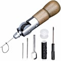 Miniatyrbild 1 av 5: Candyse 7 Delar/Set Läder Sömnadsverktyg DIY Läder Handsömnadsverktyg Kit (173mm)