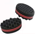 Set med 2 st (11,5*4,8*7 cm) svamp hårborste dreads twist lock coil