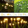 Miniatyrbillede 3 af 5: 6-pak LED solcellehavelamper, Firefly solcellehavelamper, udendørs dekorative solcellelamper