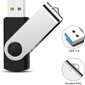 Pikkukuva 5 / 5: 64 Gt:n flash-asema (musta) 3.0 USB-asema USB-muistitikku Tietojen tallennusnopeus jopa 80 Mt/s 64 Gt:n USB-sisäinen tallennustila Zip-asema kevyessä pyörivässä avaimessa