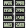 Miniatyrbillede 1 af 5: 8 stk. Mini Termometer (°C) Indendørs Digital Hygrometer med Temperatursensor til Drivhus Bil Hjemmekontor
