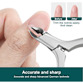 Miniatyrbillede 4 af 5: Neglebåndssaks, Neglebåndsfjerner Professionel Manicure og Pedicure Neglebåndsfjerner Værktøj Rustfrit Stål Neglebåndsklippere Sort