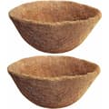 2-pack Naturlig Kokosfiber Blomkrukafoder 35cm Hängande Korg för Blomkrukor Kokosfiber Ersättning för Planteringskärl